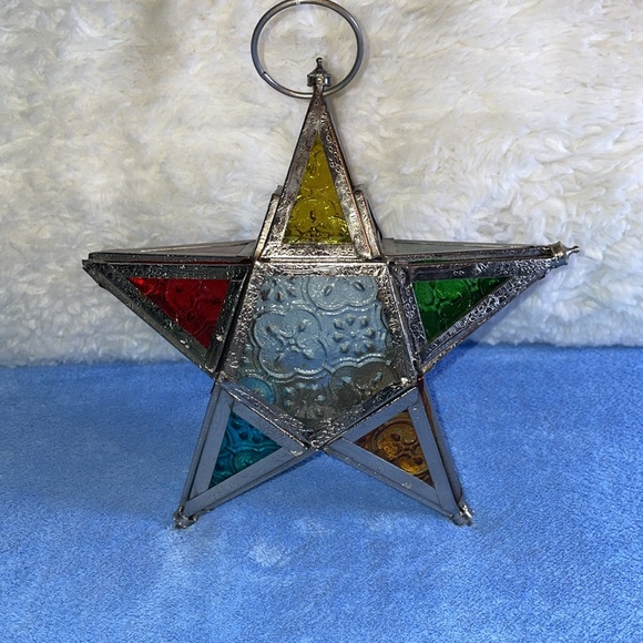 NWT Mediterranean Interior Glass Tea light Holder. - Picture 3 of 5